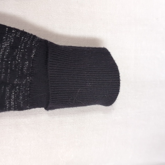 Lululemon Soft Shine Black Metallic Mock Neck Cashlu Sweater Size 6 - Picture 4 of 6